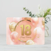 Happy 18th Birthday Feestdagenkaart (Staand voorkant)