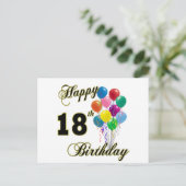 Happy 18th Birthday Gifts Briefkaart (Staand voorkant)
