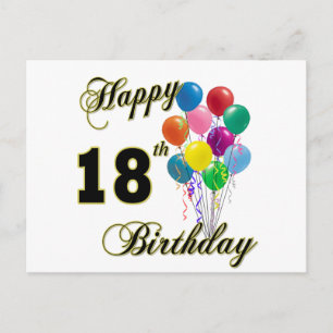 Happy 18th Birthday Gifts Briefkaart