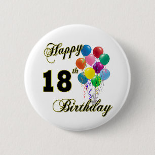 Happy 18th Birthday Gifts Ronde Button 5,7 Cm