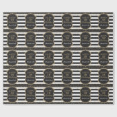 Happy 18th Birthday Gold Glitter Wrapping Paper Cadeaupapier (Vlak)