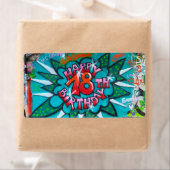 Happy 18th Birthday Graffiti Etiket (Insitu)