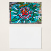 Happy 18th Birthday Graffiti Visitekaartje (Voorkant /achterkant)