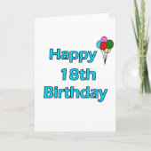 Happy 18th Birthday Kaart (Voorkant)