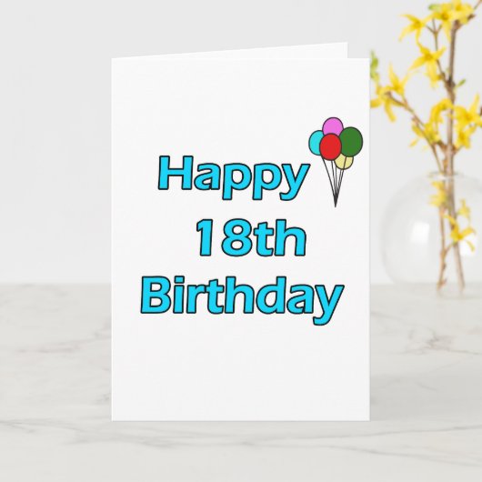 Happy 18th Birthday Kaart (Gele Bloem)