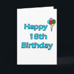 Happy 18th Birthday Kaart<br><div class="desc">Cute Happy 18th Birthday-ontwerp. Al onze afbeeldingen zijn beschikbaar op mannen,  dames,  kinderen,  baby-t-shirts en andere kleding. We bieden ook onze design op mokken,  petten,  stropdassen,  spelden,  zakken,  muismatten,  briefpapier,  zegels en nog veel meer.</div>