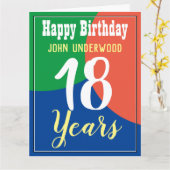 Happy 18th Birthday Kaart (Gele Bloem)