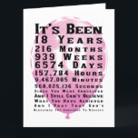 Happy 18th Birthday Kaart<br><div class="desc">Gelukkige 18e verjaardag</div>