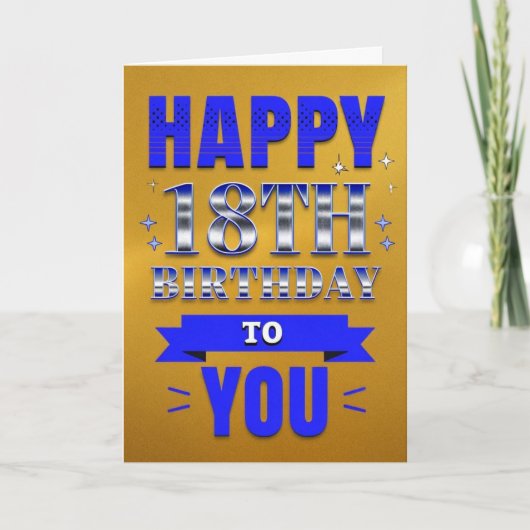 Happy 18th Birthday Kaart (Voorkant)