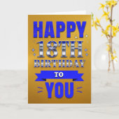 Happy 18th Birthday Kaart (Gele Bloem)