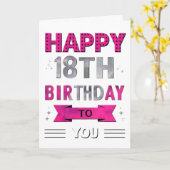 Happy 18th Birthday Kaart (Gele Bloem)