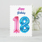 Happy 18th Birthday Kaart (Staand voorkant)