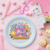 Happy 18th Birthday Papieren Bordje (Feest)