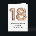 Happy 18th Birthday Roos Gouden Meisje Gepersonali Kaart<br><div class="desc">Happy 18th Birthday Roos Gouden Meisje Gepersonaliseerd</div>