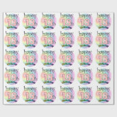 Happy 18th Birthday (roze) Cadeaupapier (Vlak)