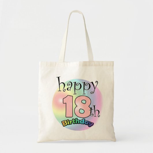 Happy 18th Birthday (roze) Tote Bag (Voorkant)
