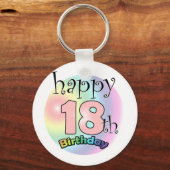 Happy 18th Birthday Sleutelhanger (Voorkant)