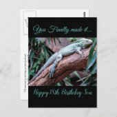 Happy 18th Birthday Son lizard Briefkaart (Voorkant / Achterkant)