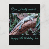 Happy 18th Birthday Son lizard Briefkaart (Voorkant)
