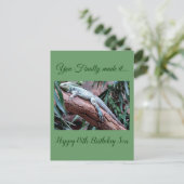 Happy 18th Birthday son lizard card Briefkaart (Staand voorkant)