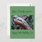 Happy 18th Birthday son lizard card Briefkaart (Voorkant / Achterkant)