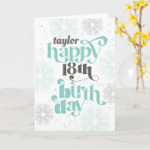 Happy 18th Birthday  Wenskaart Kaart (Gele Bloem)