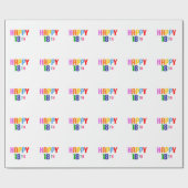 Happy 18th cadeaupapier (Vlak)