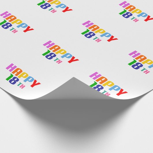 Happy 18th cadeaupapier (Hoek)