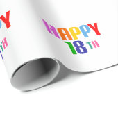 Happy 18th cadeaupapier (Rol Hoek)