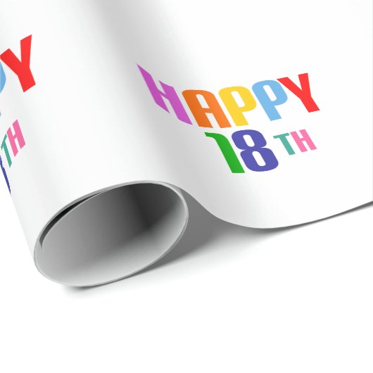 Happy 18th cadeaupapier (Rol Hoek)