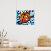 HAPPY 18th Comic Book Pop Art Poster (Keuken)