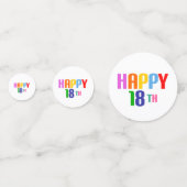 Happy 18th confetti (Voorkanten)