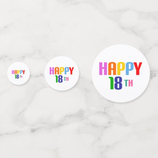 Happy 18th confetti (Achterkanten)