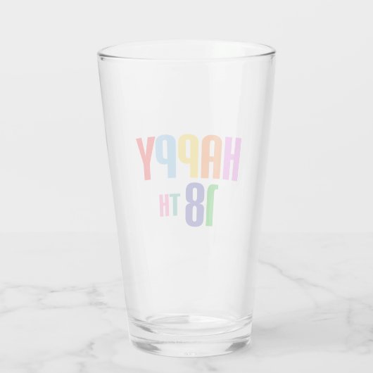 Happy 18th glas (Achterkant)