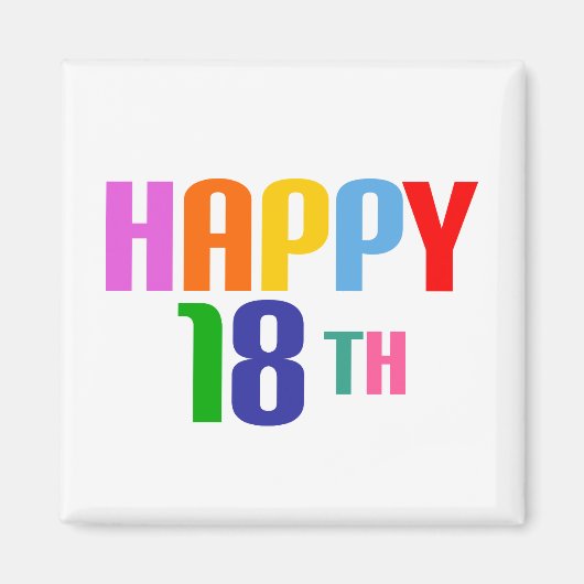 Happy 18th magneet (Voorkant)