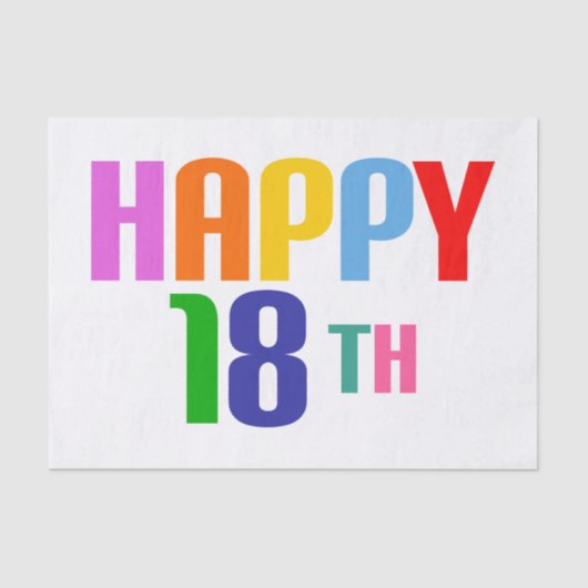 Happy 18th tissuepapier (Voorkant)