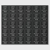 HAPPY 19TH BIRTHDAY; Art Deco Style met aangepaste Cadeaupapier (Vlak)