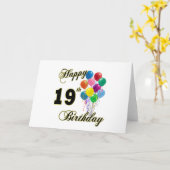 Happy 19th Birthday Merchandise Kaart (Gele Bloem)