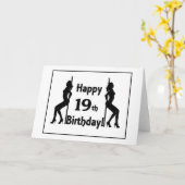 Happy 19th Birthday Wenskaart Kaart (Gele Bloem)