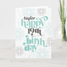 Happy 19th Birthday  Wenskaart Kaart