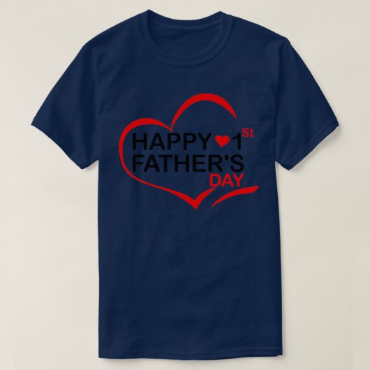 Happy 1 eerste vaderdag t-shirt (Design voorkant)