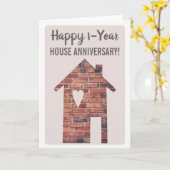 Happy 1-jaar Houseaversary Kaart (Gele Bloem)