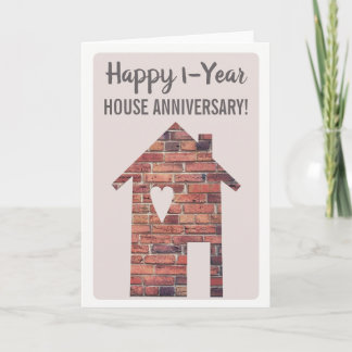 Happy 1-jaar Houseaversary Kaart