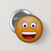 Happy 1-Sinaasappel Ronde Button 5,7 Cm (Voorkant /achterkant)