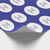 Happy 1e eerste verjaardag Blue Polka Dot Boys Gir Cadeaupapier (Hoek)