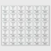 HAPPY 1ST BIRTHDAY; Art Deco Style; aangepaste naa Cadeaupapier (Vlak)