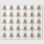 Happy 1st Birthday baby foto Cadeaupapier (Vlak)