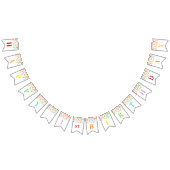 Happy 1st Birthday Banner Rainbow Confetti (Alle)