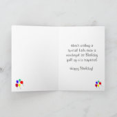 Happy 1st Birthday Blue Cupcake Kaart (Binnen)