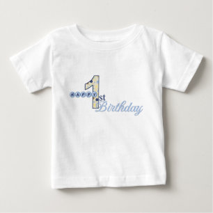 Happy 1st Birthday Blue T-Shirt